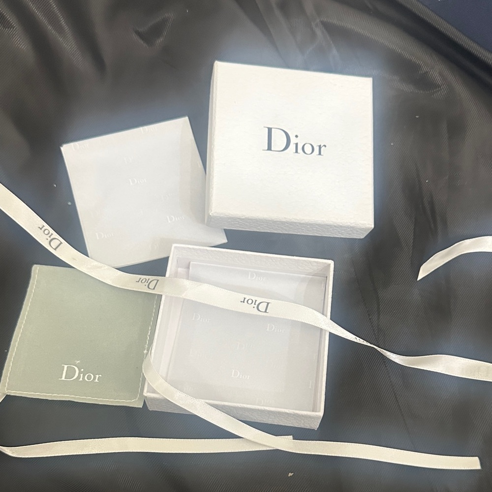 Dior White and Cream Box Set with Ribbon